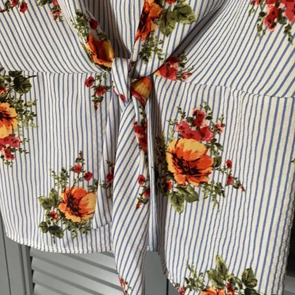 Tiffany & Grey : Striped Blouse - Petite Medium - Picture 3 of 8